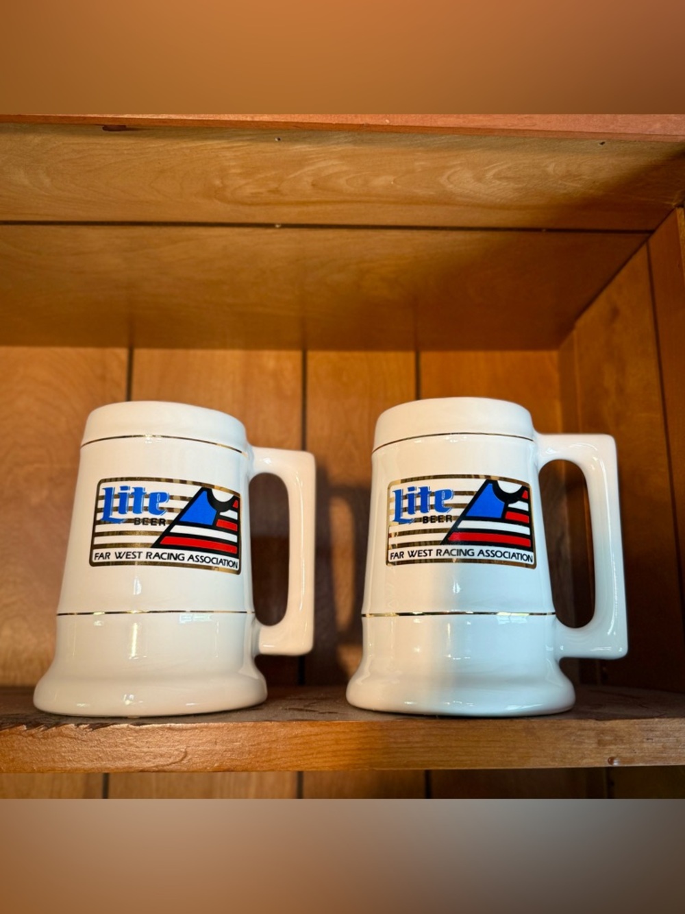 Made in USA Vintage Miller Lite Beer Steins